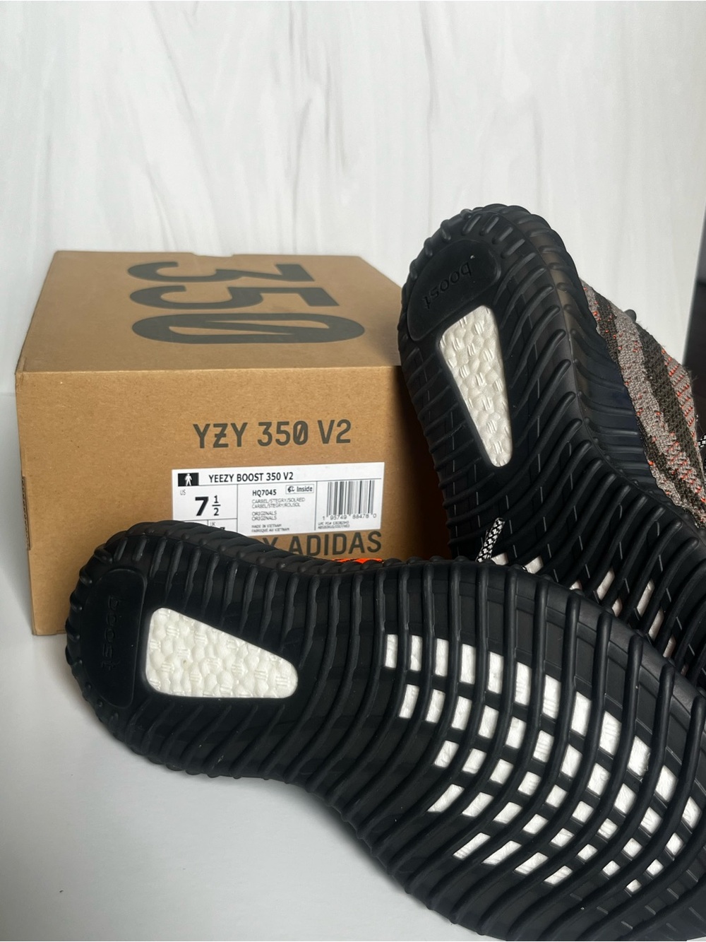 adidas Yeezy Boost 350 V2 – Black & Orange Primeknit - Picture 3 of 6